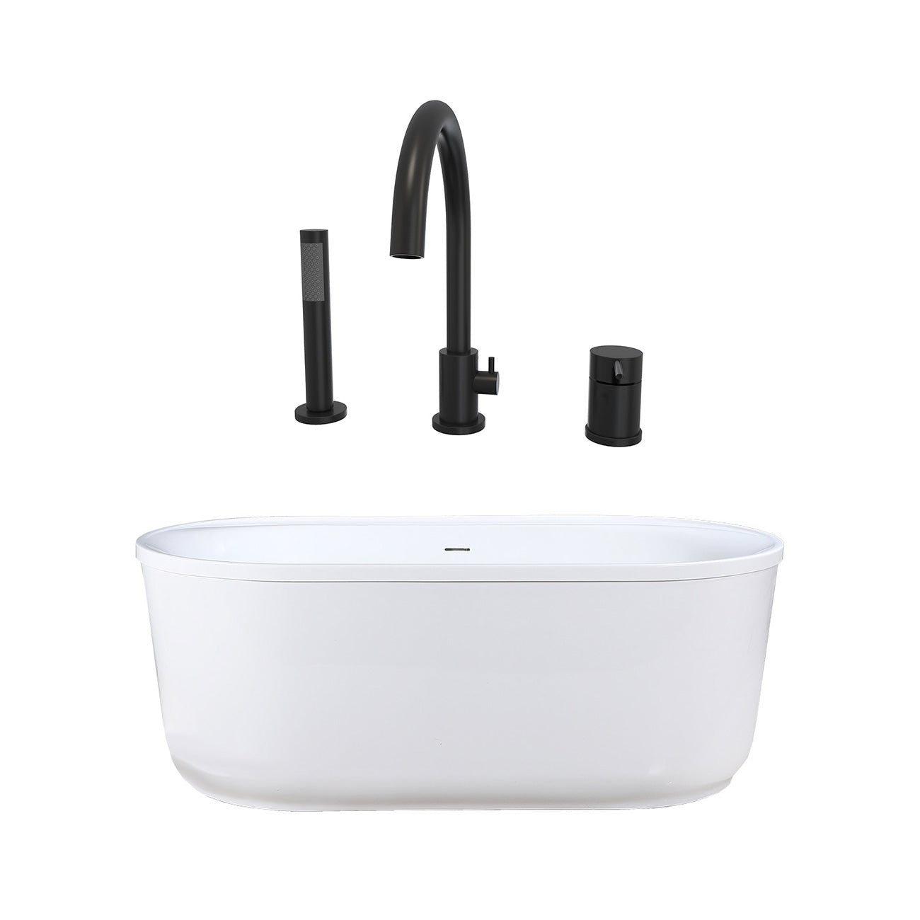 Maidstone Luca Acrylic Double Ended Freestanding Tub and Faucet Package