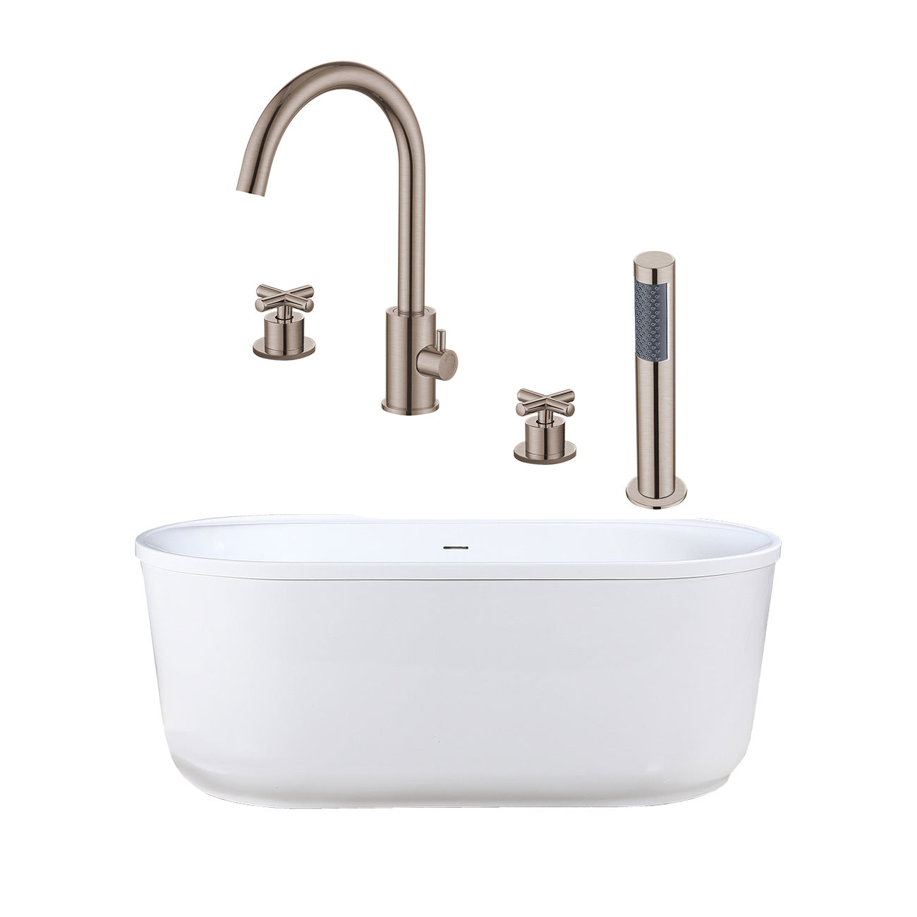 Maidstone Luca Acrylic Double Ended Freestanding Tub and Faucet Package