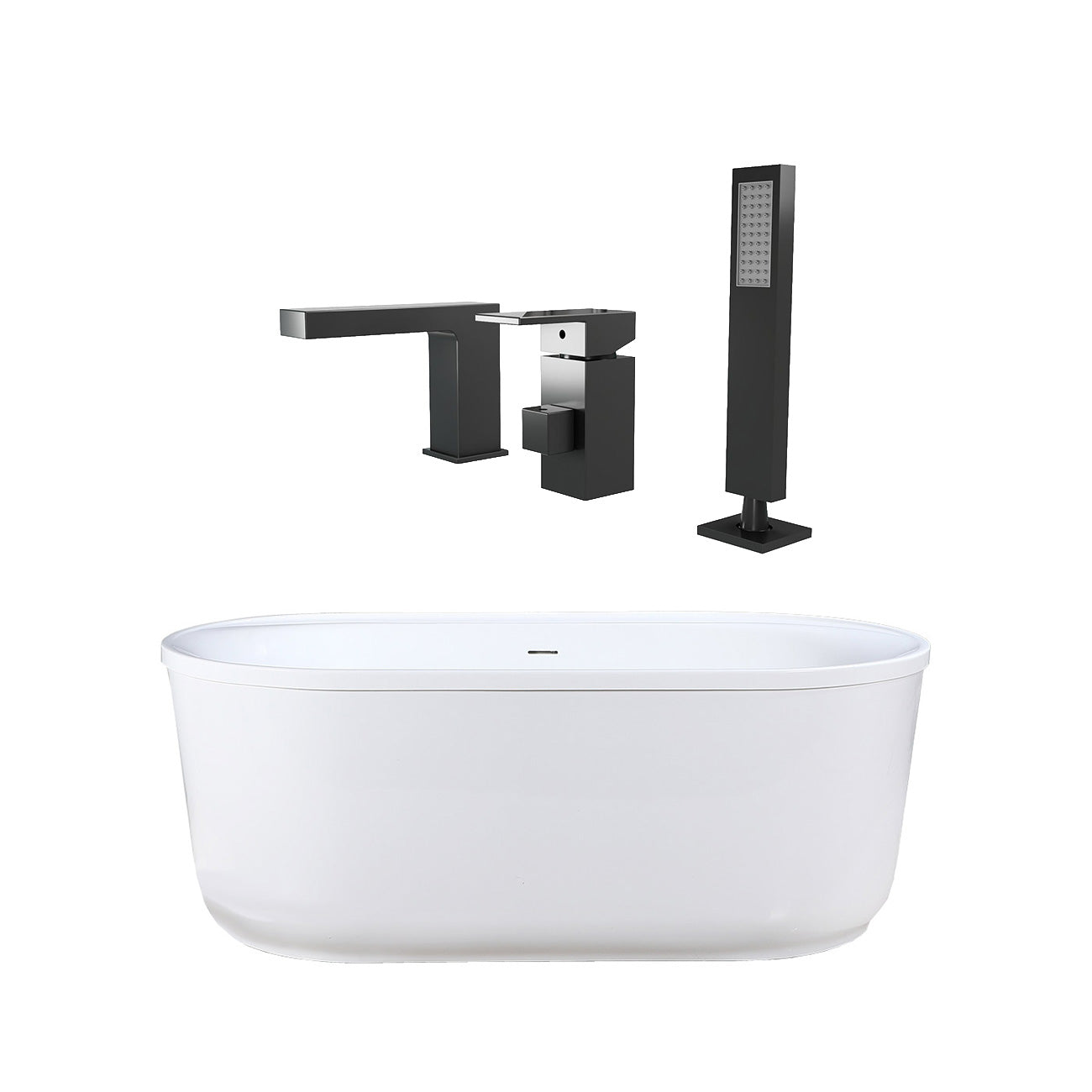Maidstone Luca Acrylic Double Ended Freestanding Tub and Faucet Package