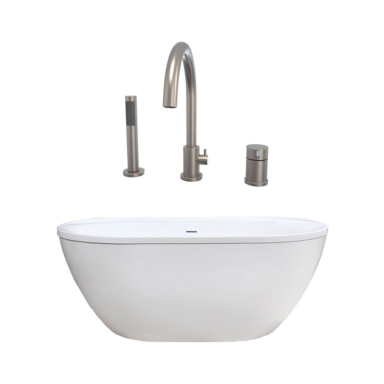 Maidstone Jackson Acrylic Double Ended Freestanding Tub and Faucet Package