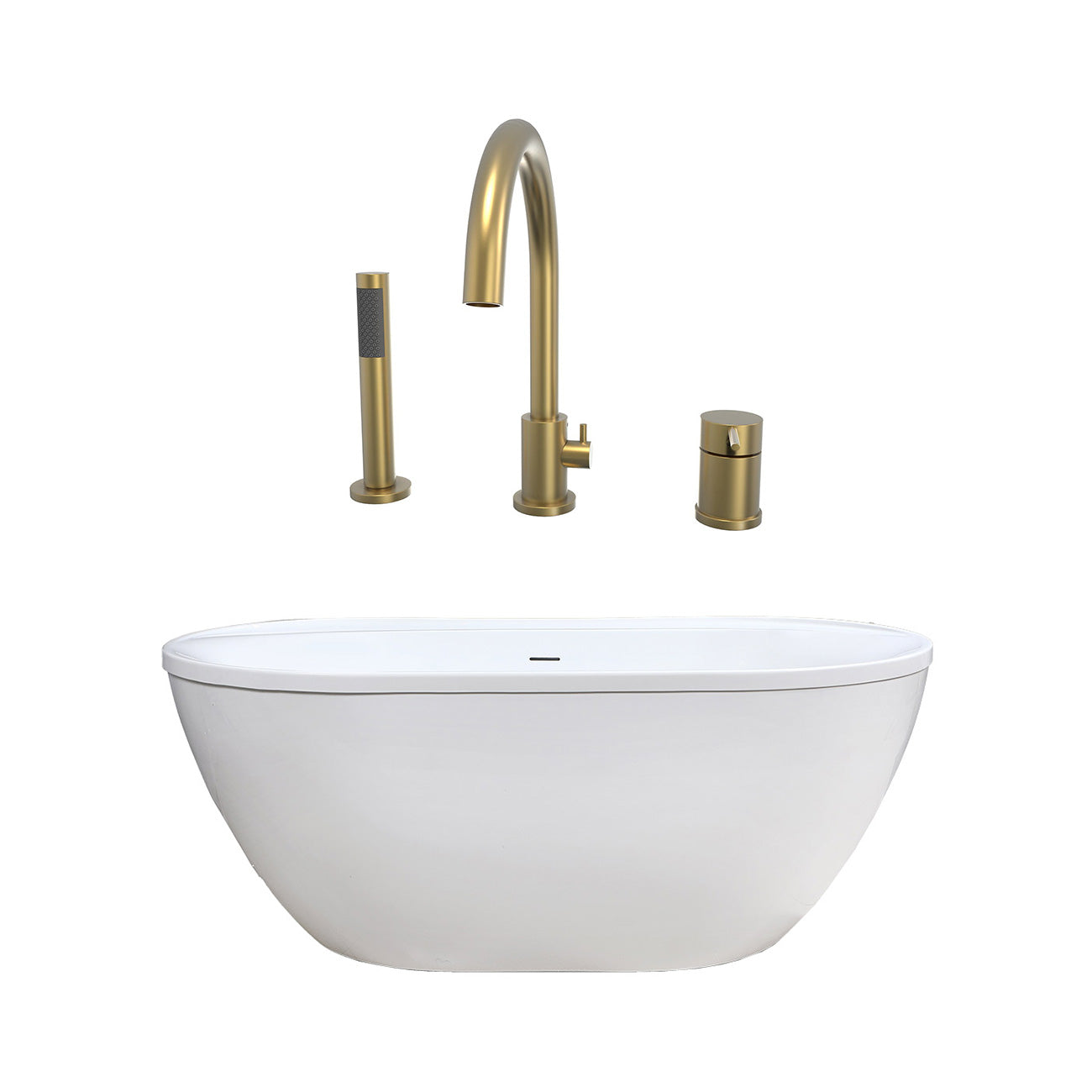 Maidstone Jackson Acrylic Double Ended Freestanding Tub and Faucet Package