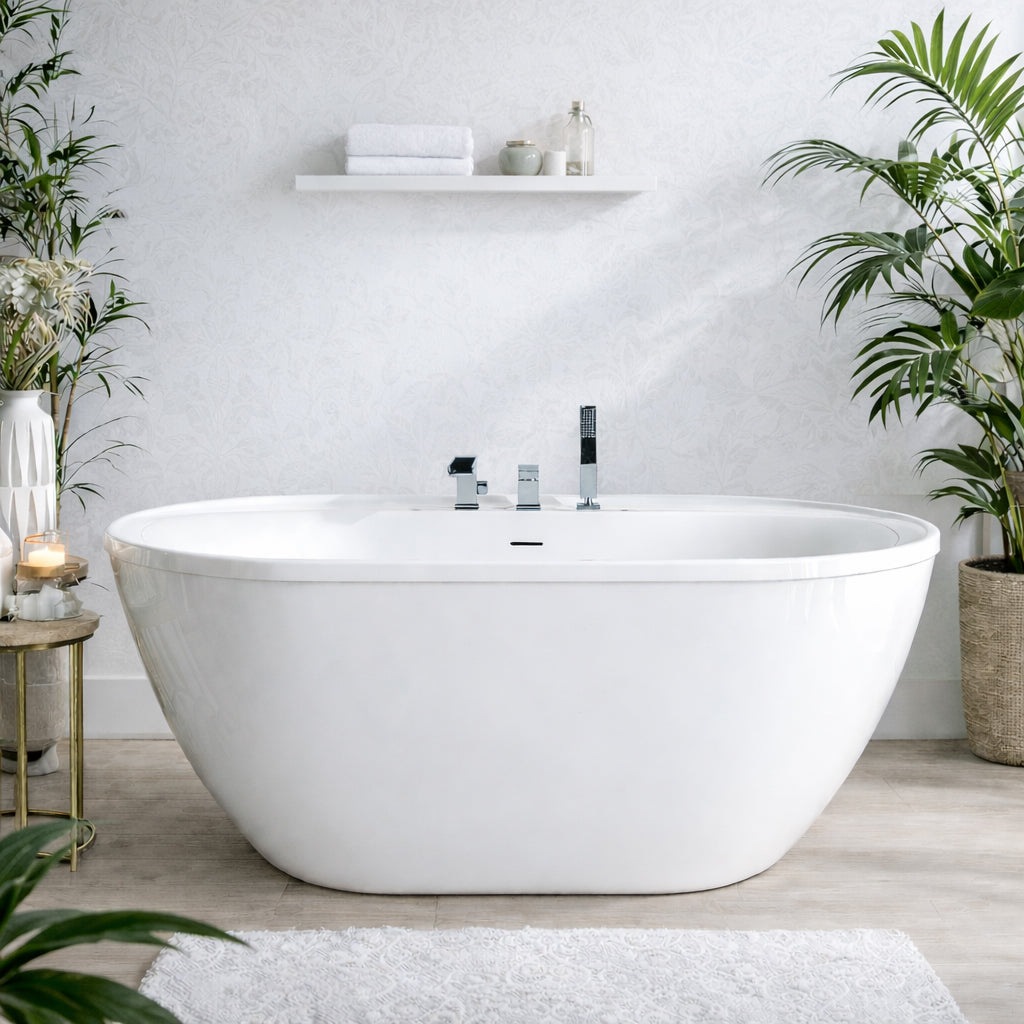 Maidstone Jackson Acrylic Double Ended Freestanding Tub and Faucet Package
