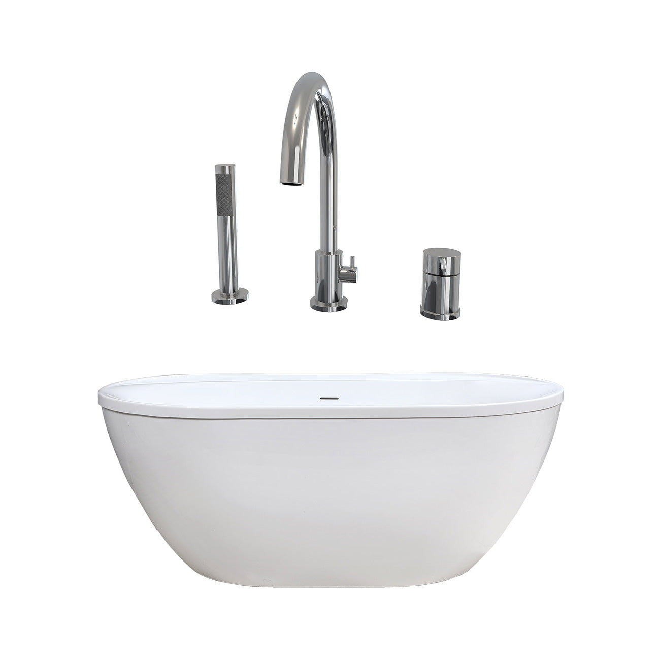 Maidstone Jackson Acrylic Double Ended Freestanding Tub and Faucet Package