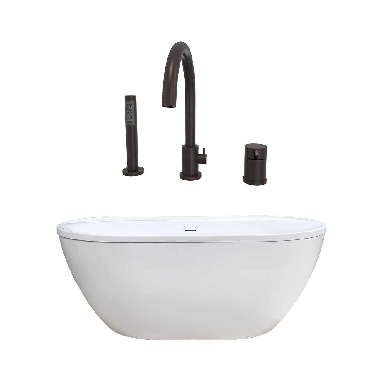 Maidstone Jackson Acrylic Double Ended Freestanding Tub and Faucet Package