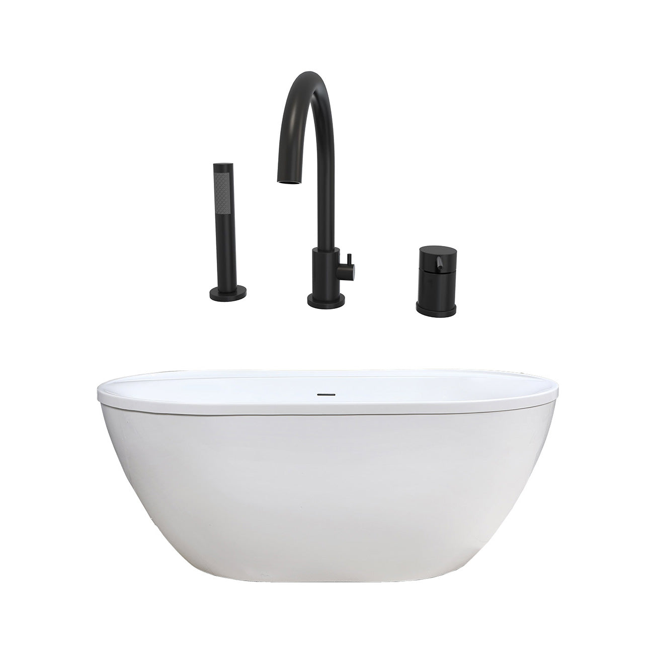 Maidstone Jackson Acrylic Double Ended Freestanding Tub and Faucet Package