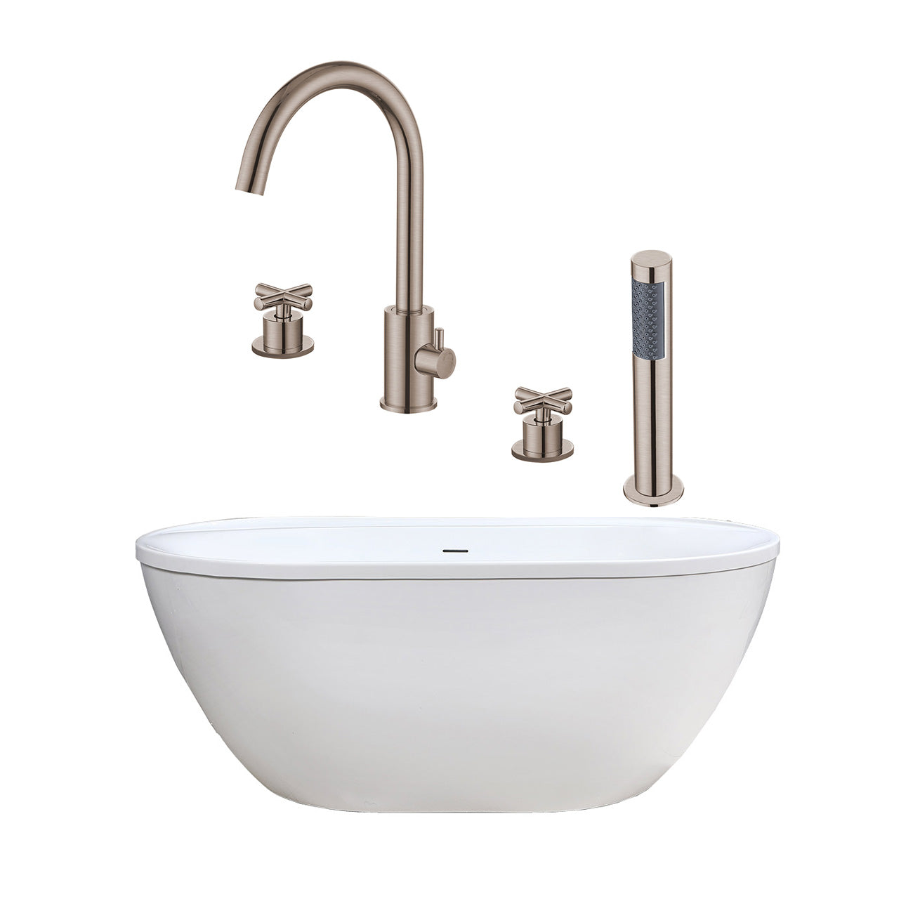 Maidstone Jackson Acrylic Double Ended Freestanding Tub and Faucet Package