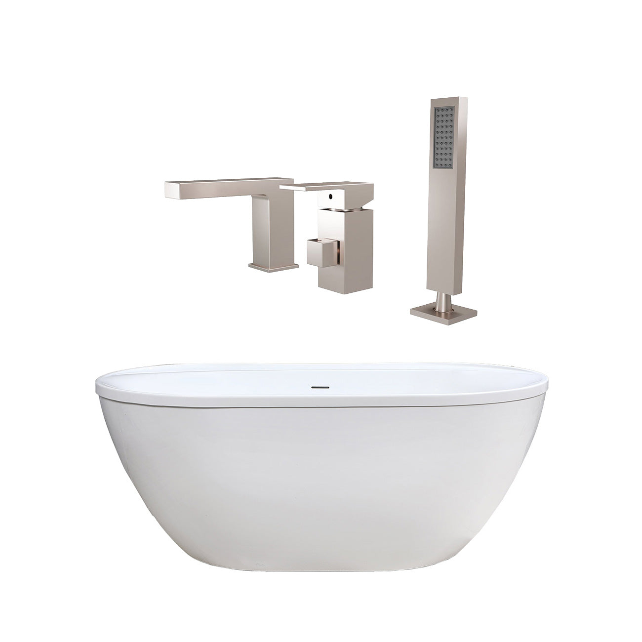 Maidstone Jackson Acrylic Double Ended Freestanding Tub and Faucet Package