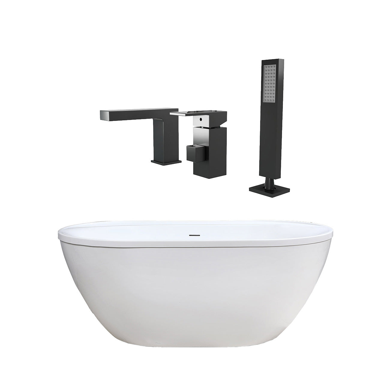 Maidstone Jackson Acrylic Double Ended Freestanding Tub and Faucet Package