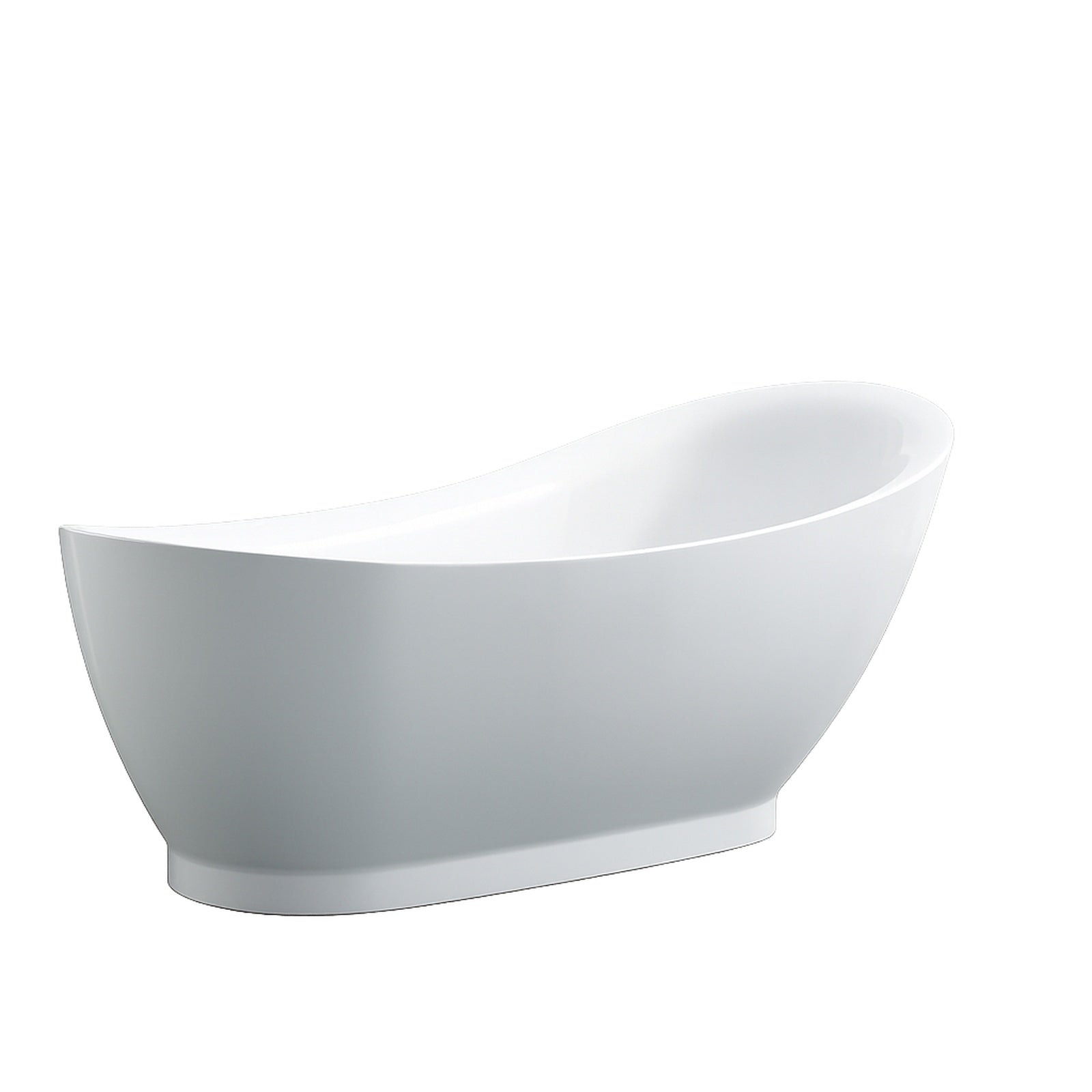 MAIDSTONE Nordland 71 Inch Acrylic Slipper Freestanding Bathtub - No Faucet Drillings