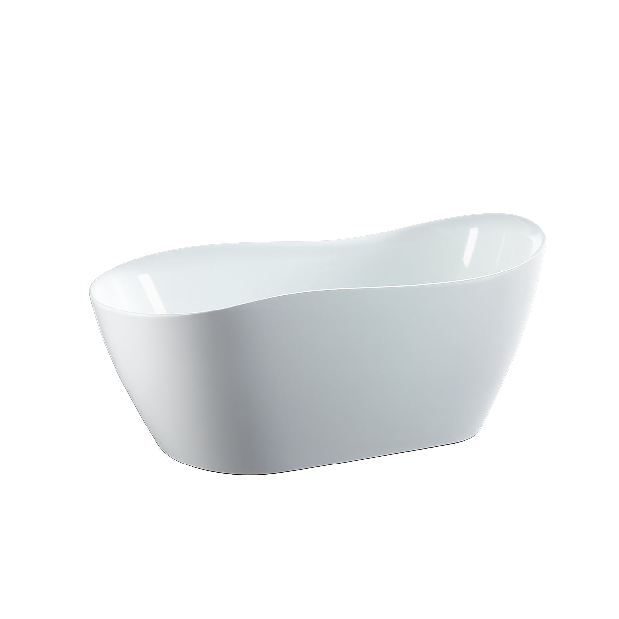 MAIDSTONE Canaan 67 Inch Acrylic Contemporary Double Ended Tub - No Faucet Drillings