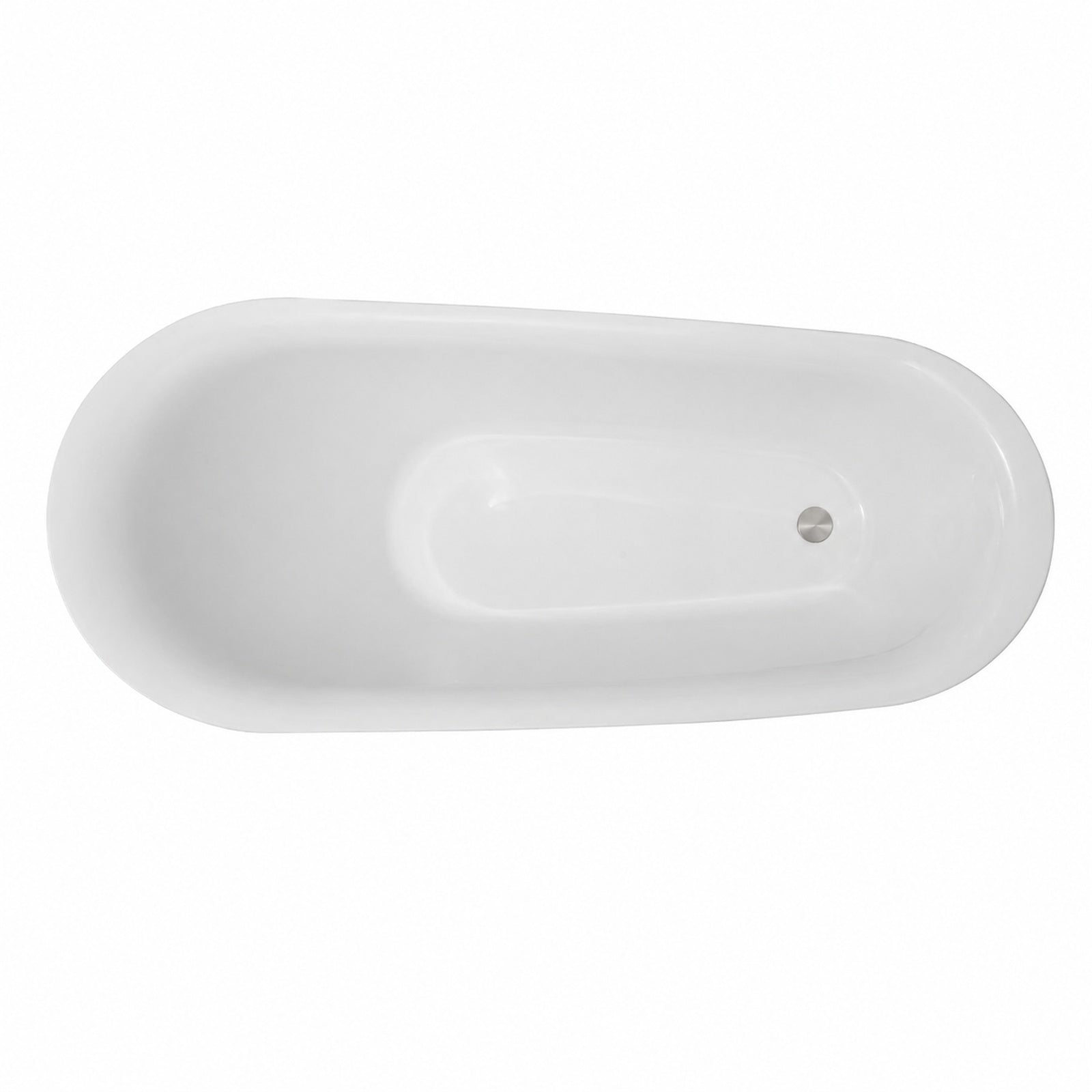 MAIDSTONE Canaan 67 Inch Acrylic Contemporary Double Ended Tub - No Faucet Drillings