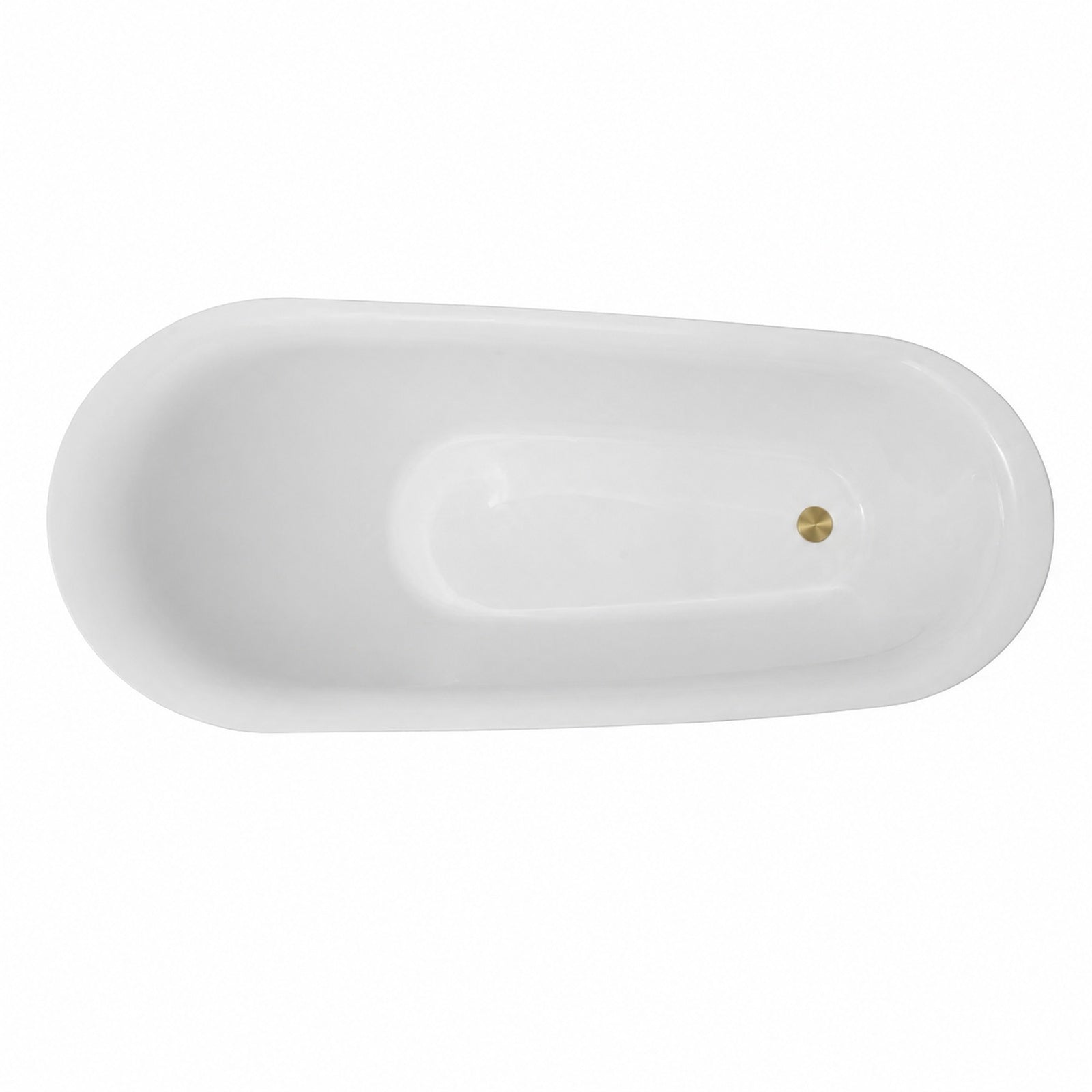 MAIDSTONE Canaan 67 Inch Acrylic Contemporary Double Ended Tub - No Faucet Drillings
