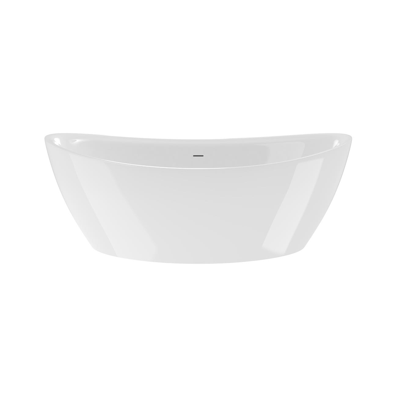 MAIDSTONE Sunrise Acrylic Double Slipper Freestanding Bathtub - No Faucet Drillings