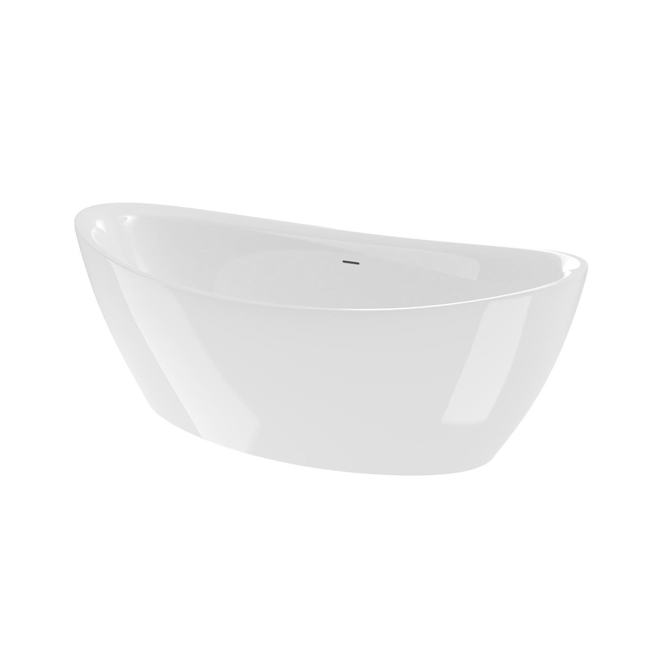 MAIDSTONE Sunrise Acrylic Double Slipper Freestanding Bathtub - No Faucet Drillings
