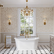 MAIDSTONE | DXV Rio Cast Iron Double Ended Skirted Tub - No Faucet Drillings