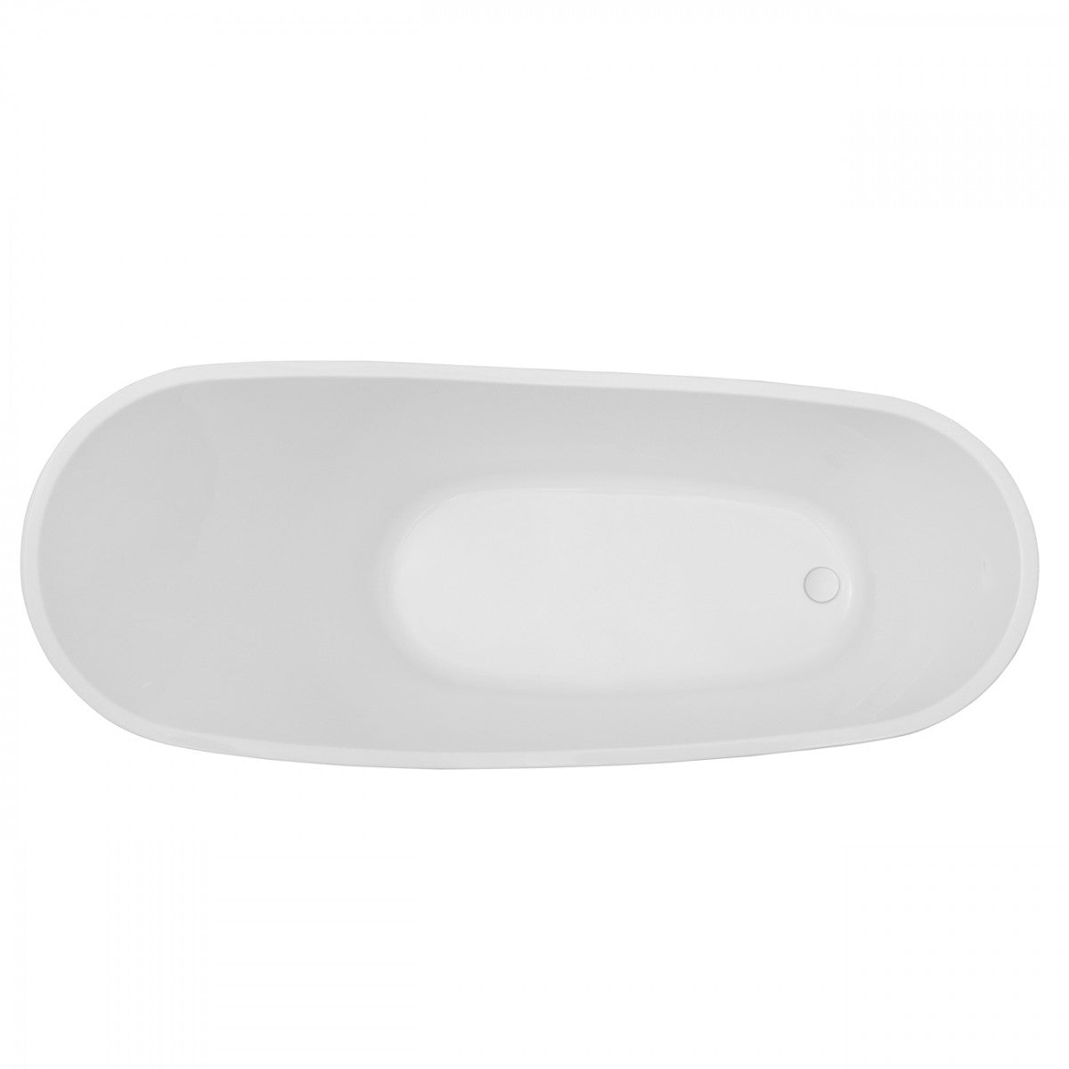 MAIDSTONE Conner 67 Inch Acrylic Contemporary Slipper Tub - No Faucet Drillings