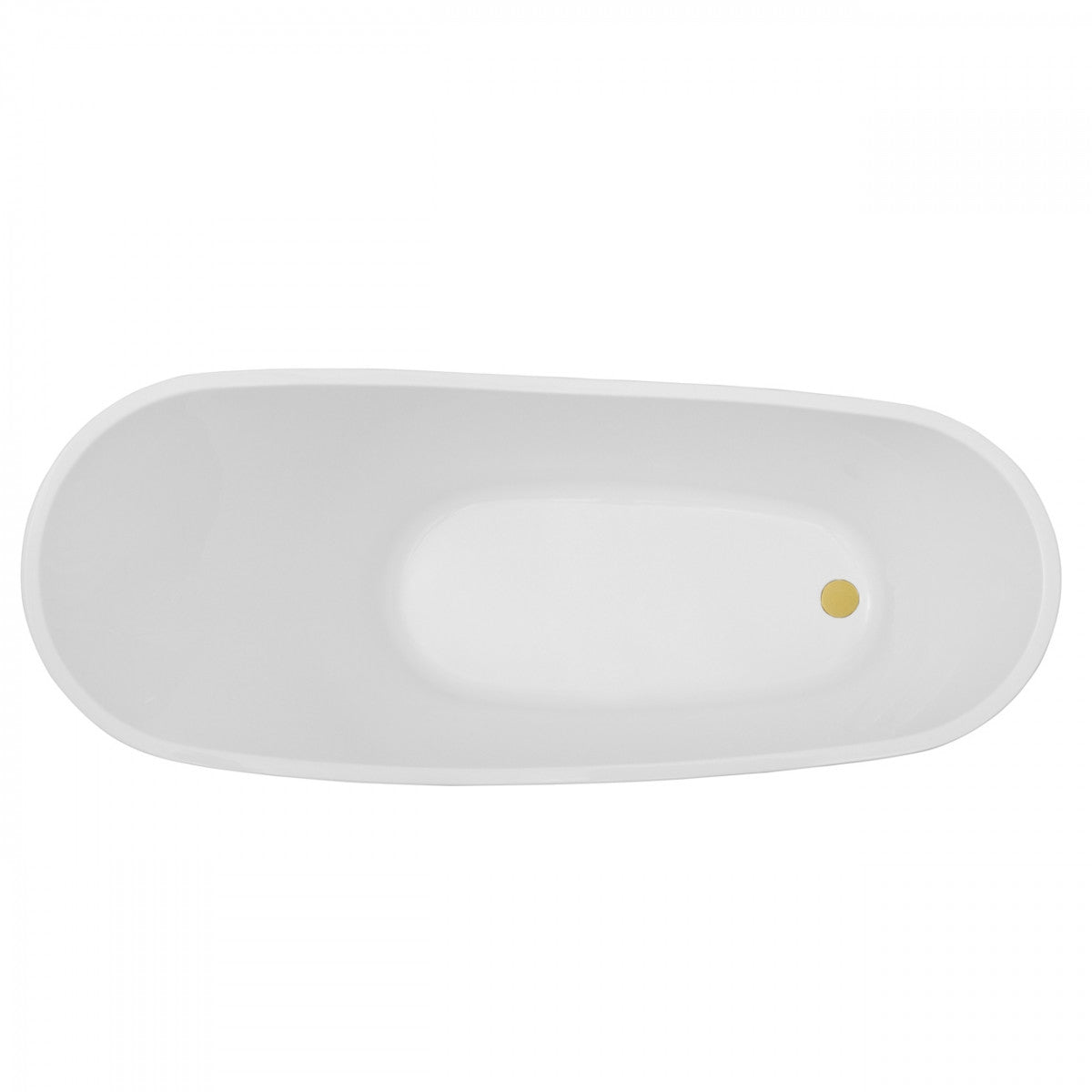 MAIDSTONE Conner 67 Inch Acrylic Contemporary Slipper Tub - No Faucet Drillings