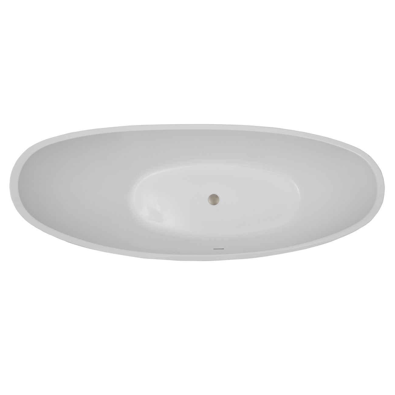MAIDSTONE Nerida 73 Inch Acrylic Contemporary Double Slipper Tub - No Faucet Drilling