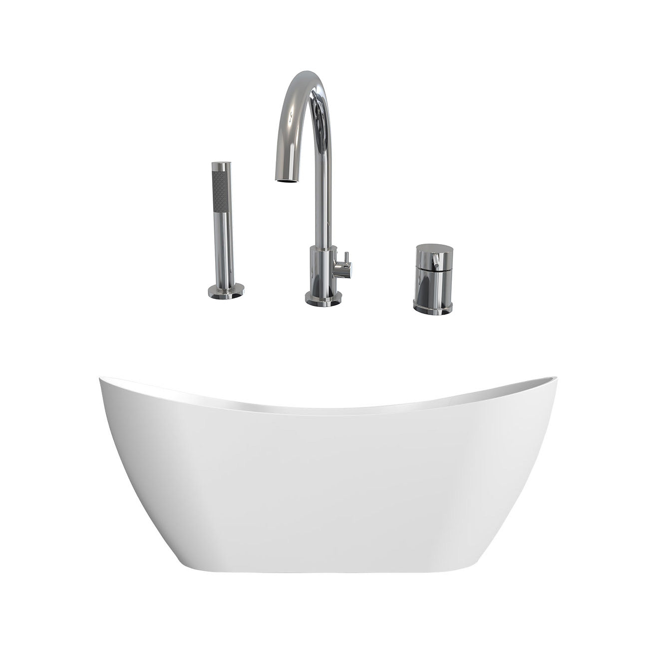 Maidstone Wexler Acrylic Double Ended Freestanding Tub and Faucet Package