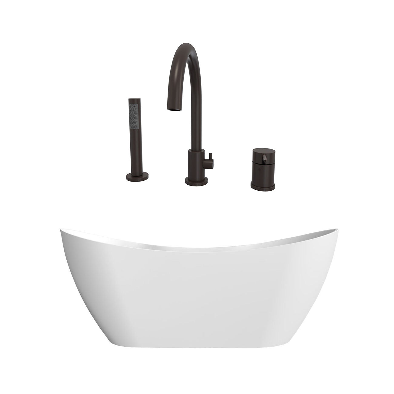 Maidstone Wexler Acrylic Double Ended Freestanding Tub and Faucet Package