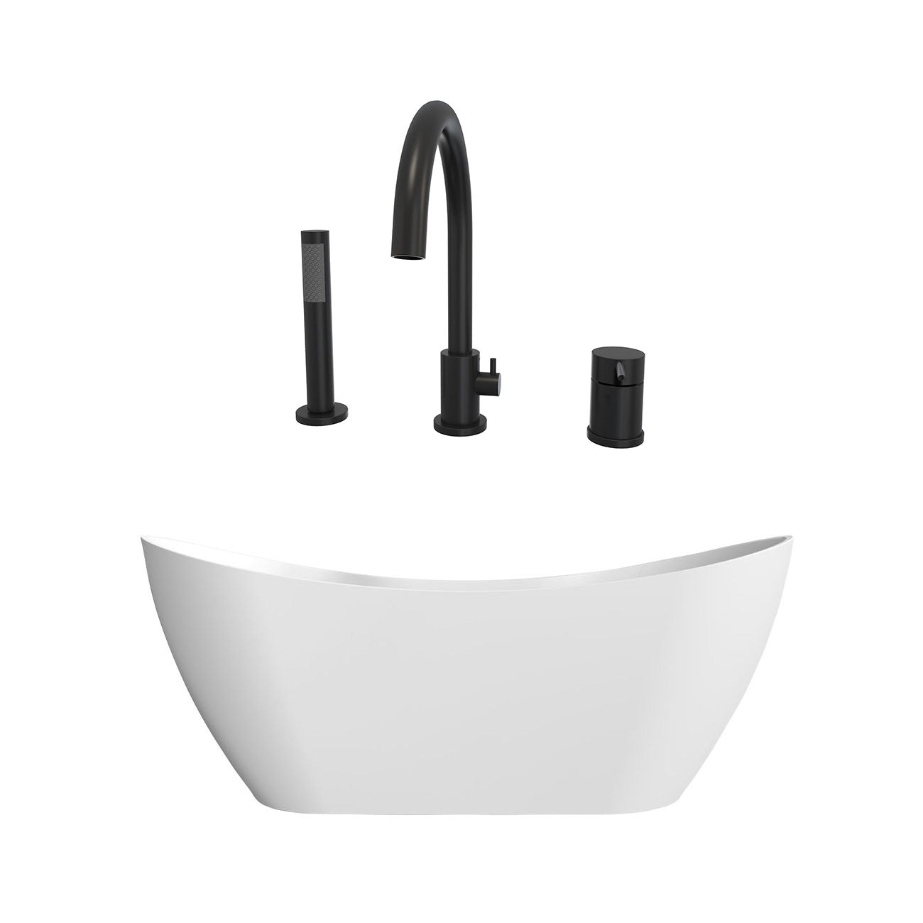 Maidstone Wexler Acrylic Double Ended Freestanding Tub and Faucet Package