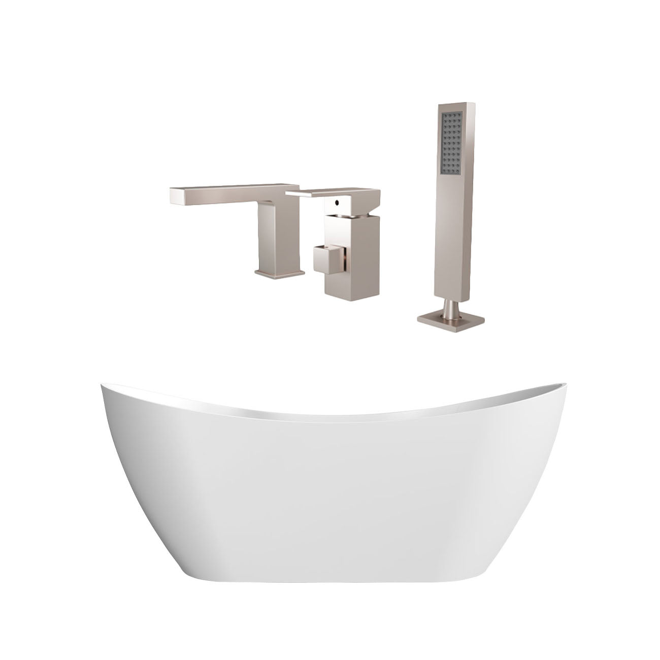 Maidstone Wexler Acrylic Double Ended Freestanding Tub and Faucet Package