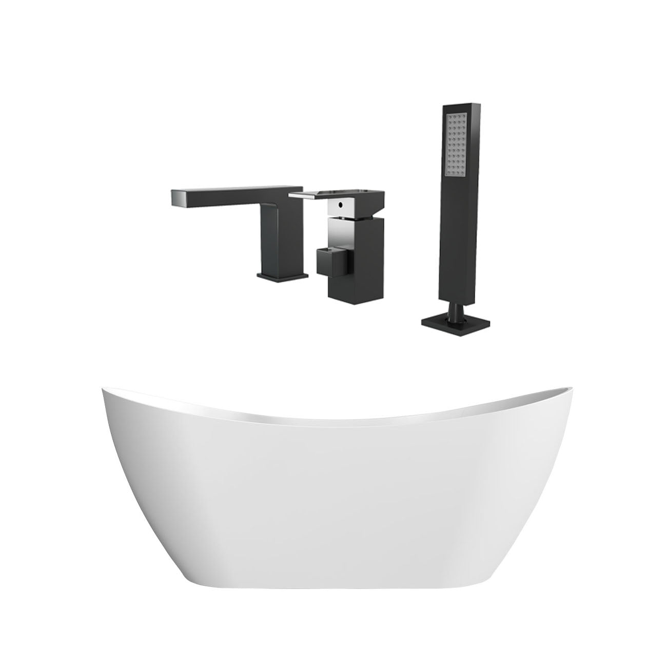 Maidstone Wexler Acrylic Double Ended Freestanding Tub and Faucet Package