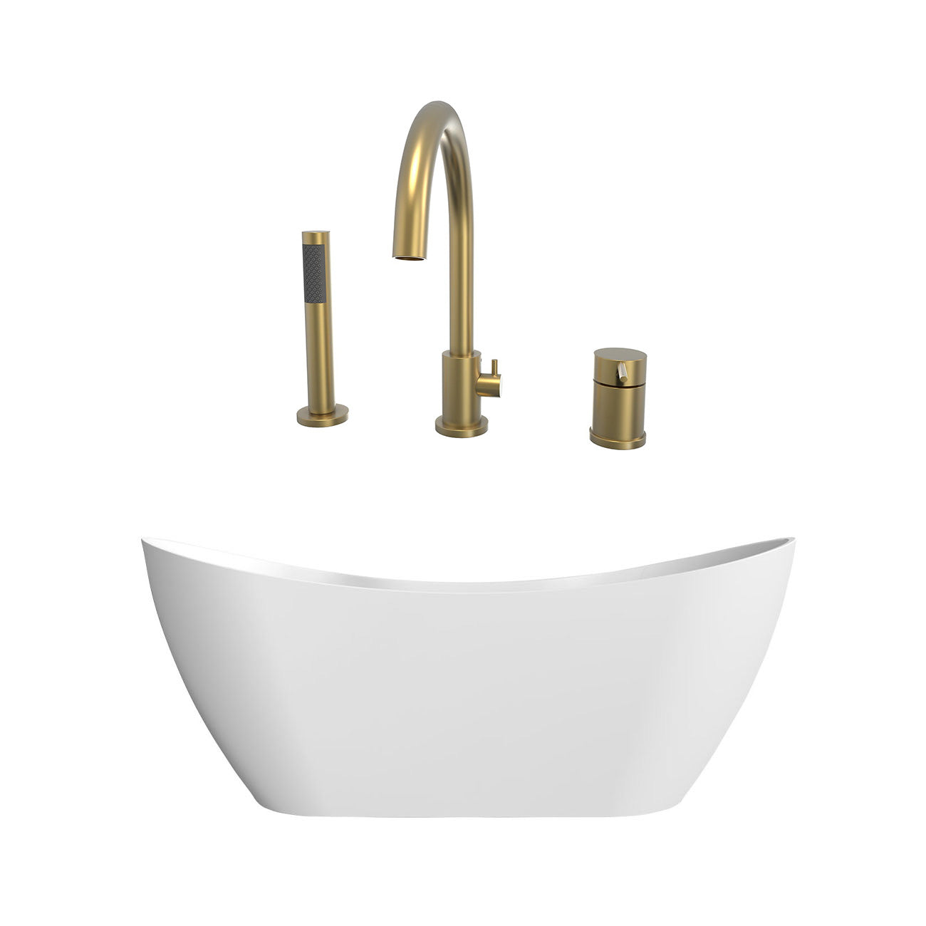 Maidstone Wexler Acrylic Double Ended Freestanding Tub and Faucet Package