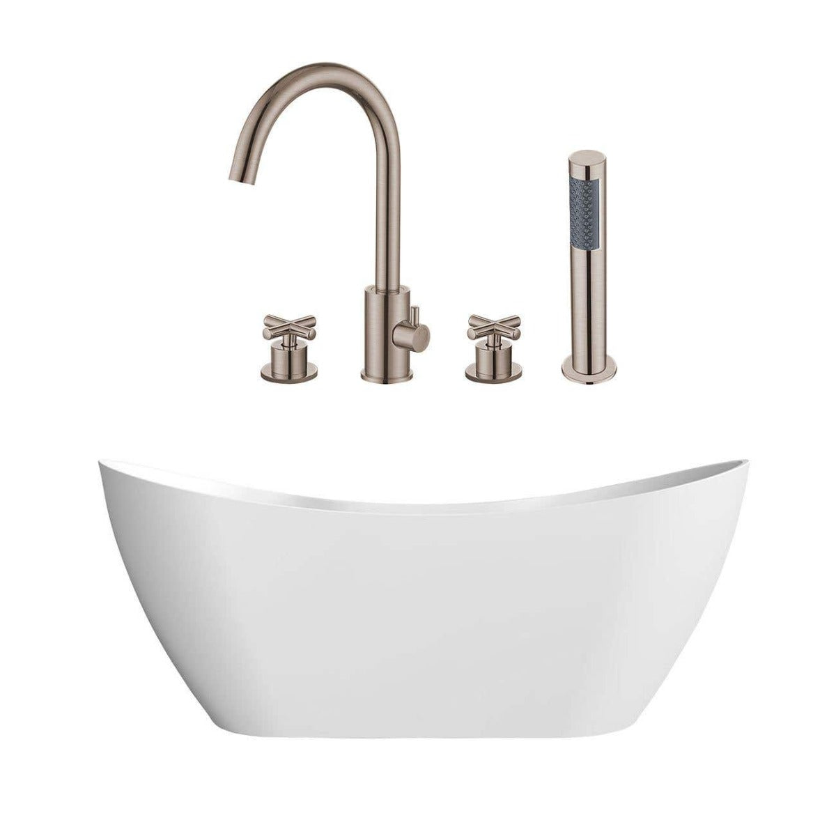 Maidstone Wexler Acrylic Double Ended Freestanding Tub and Faucet Package