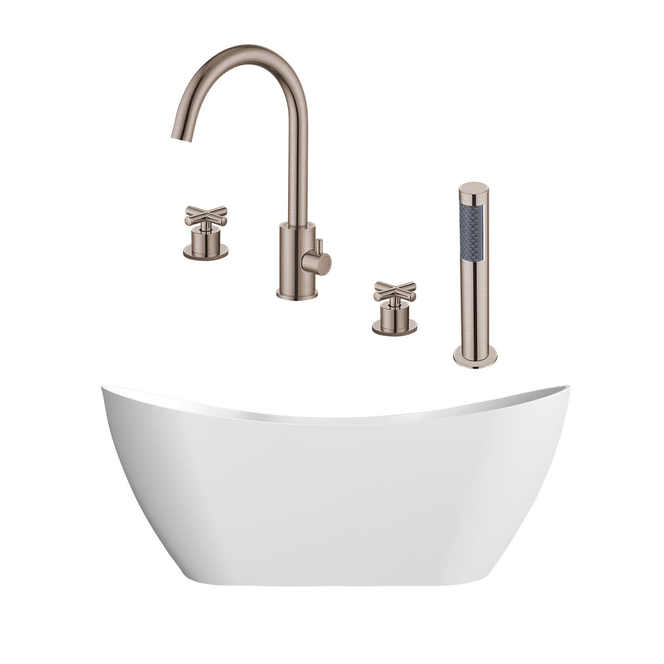 Maidstone Wexler Acrylic Double Ended Freestanding Tub and Faucet Package