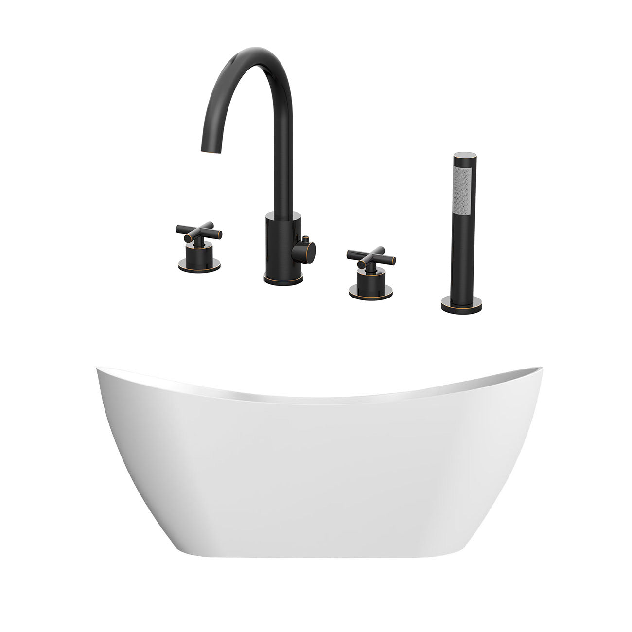 Maidstone Wexler Acrylic Double Ended Freestanding Tub and Faucet Package