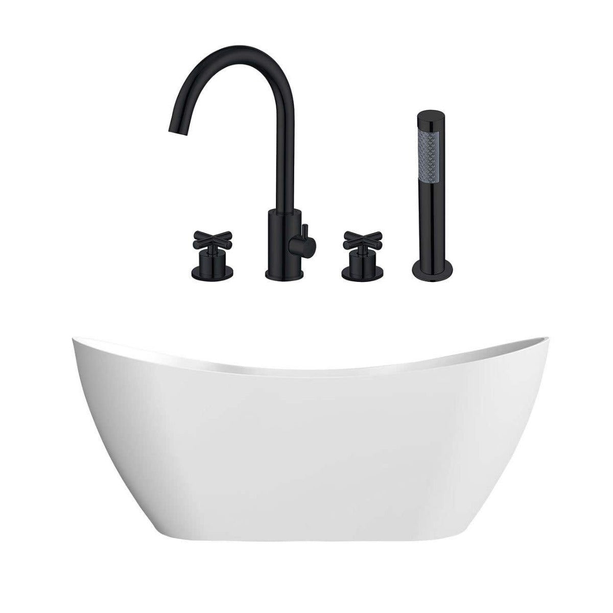 Maidstone Wexler Acrylic Double Ended Freestanding Tub and Faucet Package