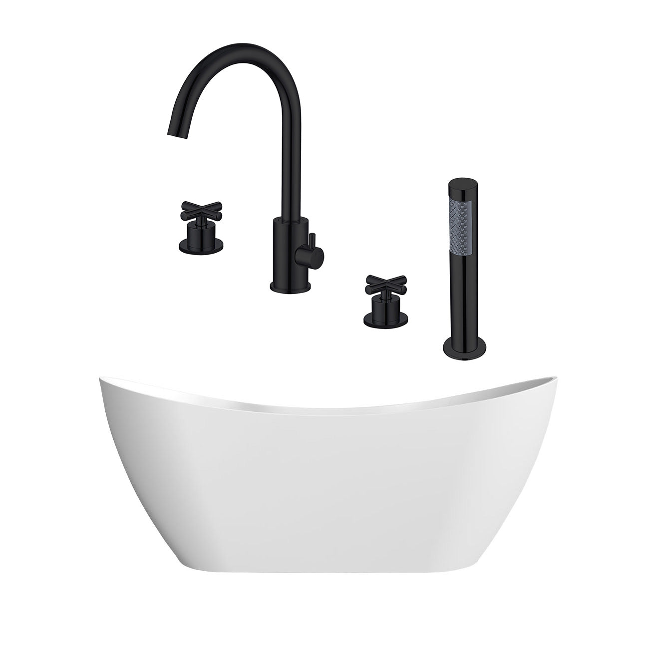 Maidstone Wexler Acrylic Double Ended Freestanding Tub and Faucet Package