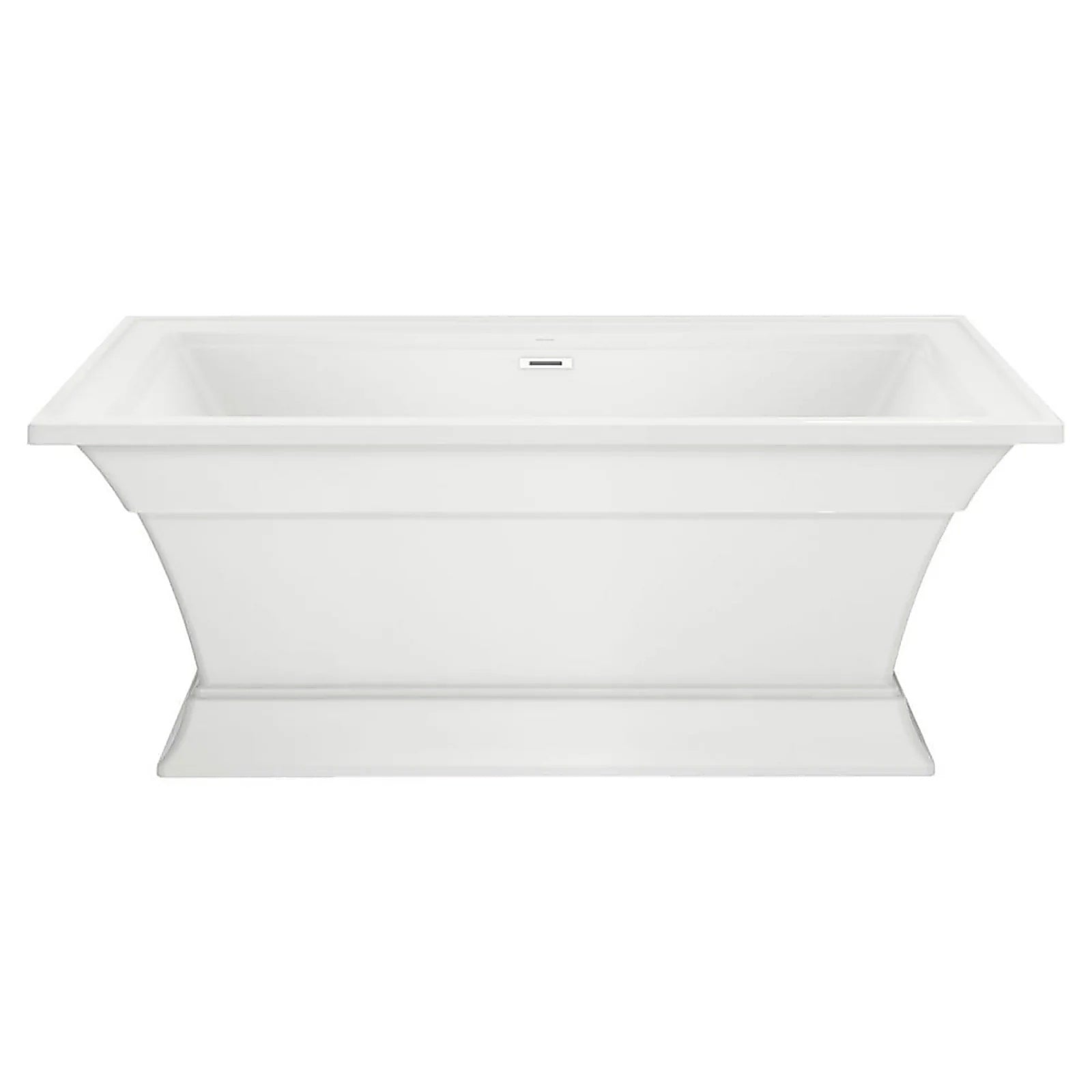 MAIDSTONE Kaelo 68 x 36-Inch Freestanding Bathtub Center Drain With Integrated Overflow