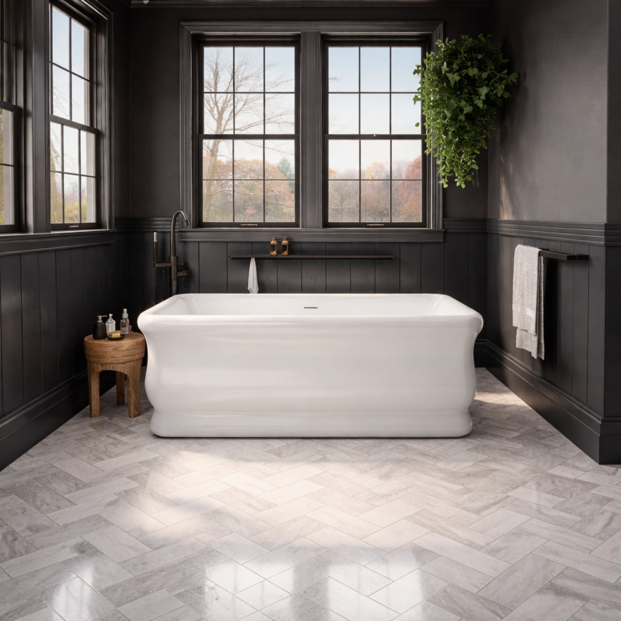 MAIDSTONE Kent Acrylic Double Ended Freestanding Tub - No Faucet Drillings