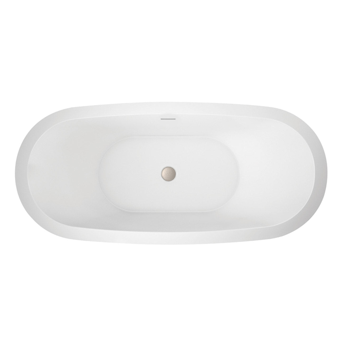 MAIDSTONE Placid II 69 Inch Acrylic Double Slipper Freestanding Tub - No Faucet Drillings