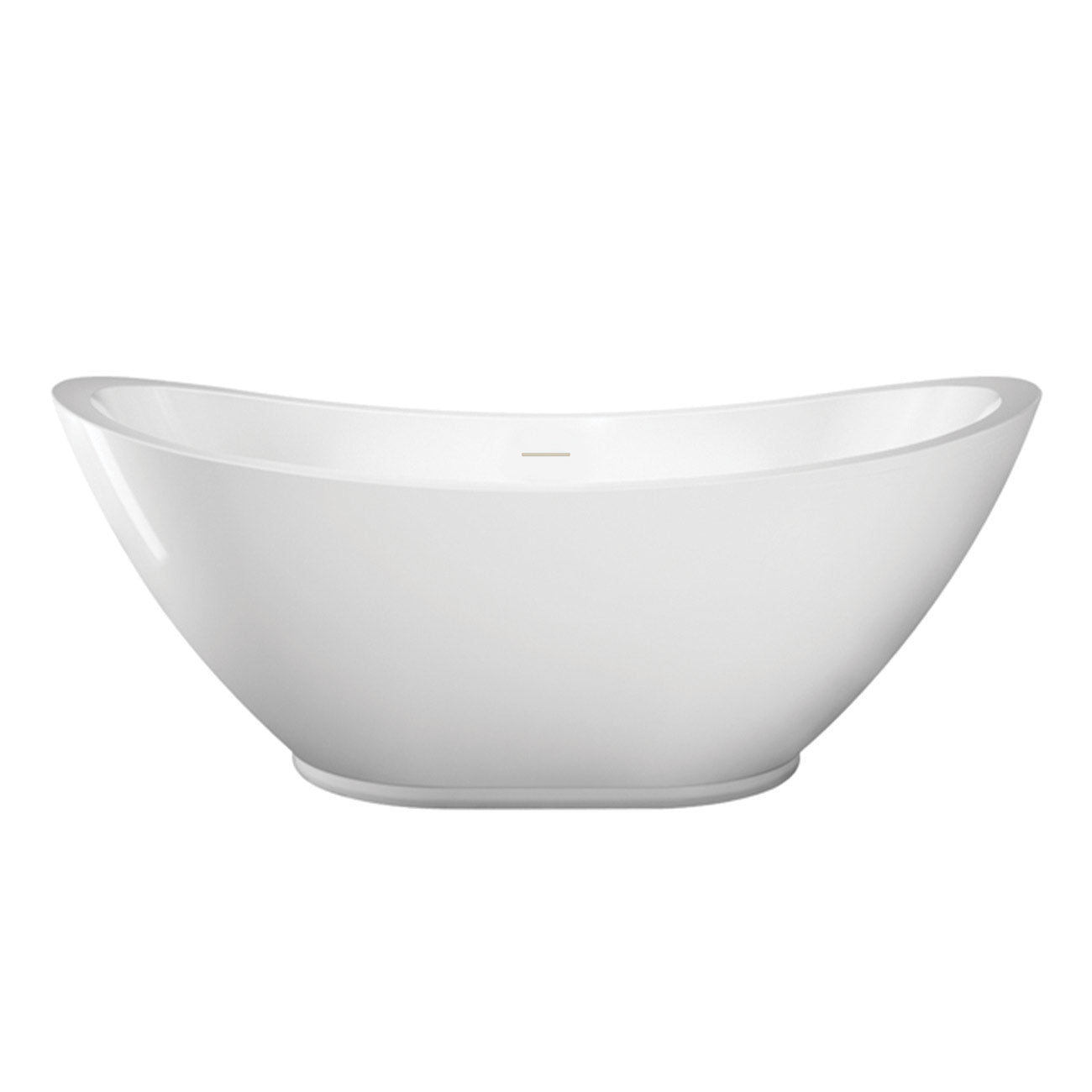 MAIDSTONE Placid II 69 Inch Acrylic Double Slipper Freestanding Tub - No Faucet Drillings