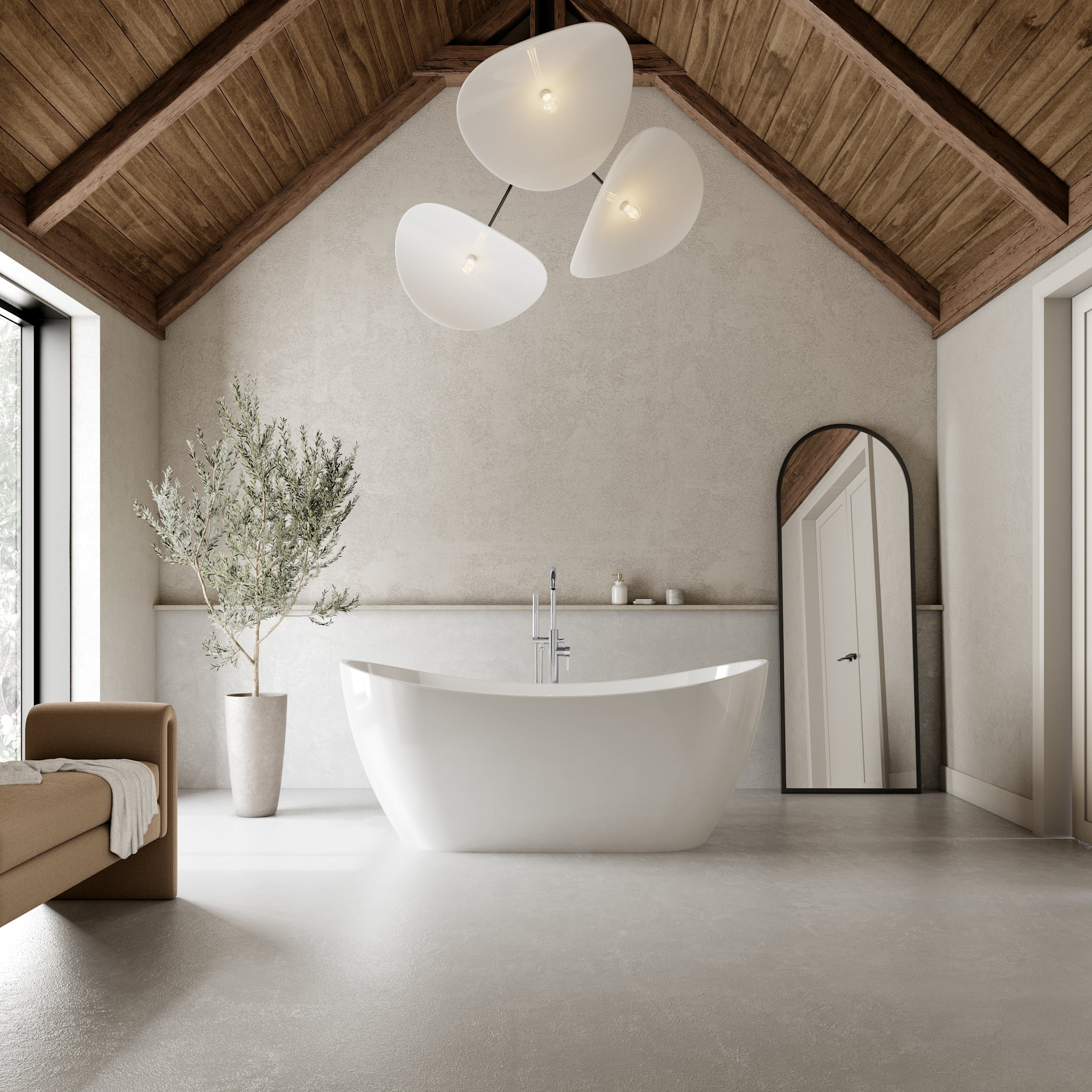 MAIDSTONE Millie Acrylic Double Slipper Freestanding Bathtub
