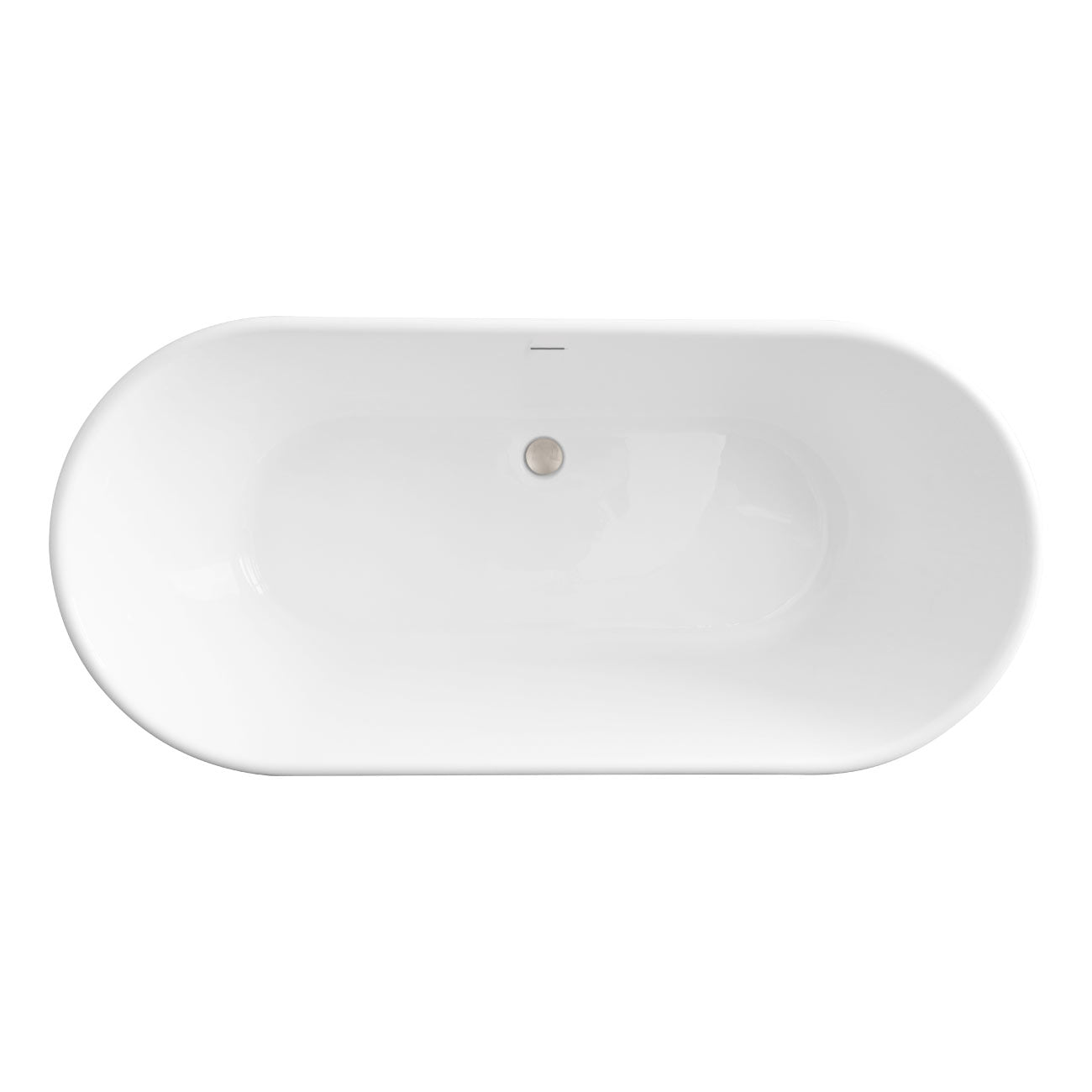 MAIDSTONE Sora 66 Inch Acrylic Double Ended Freestanding Tub - No Faucet Drillings
