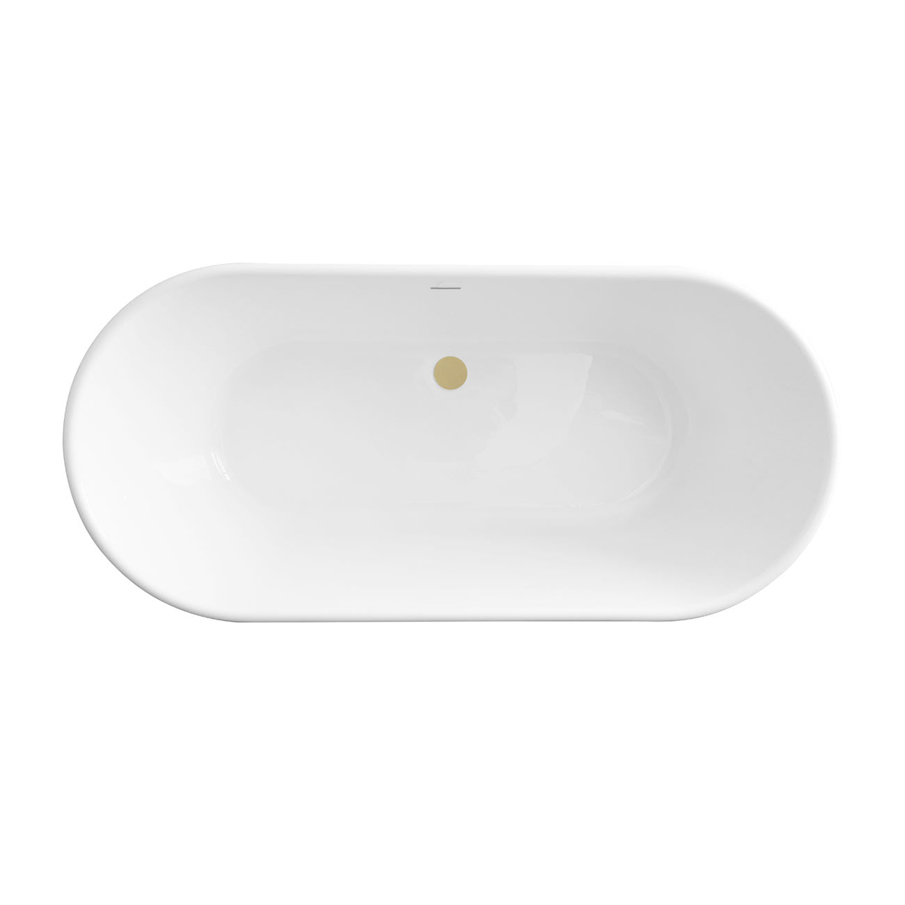 MAIDSTONE Sora 66 Inch Acrylic Double Ended Freestanding Tub - No Faucet Drillings