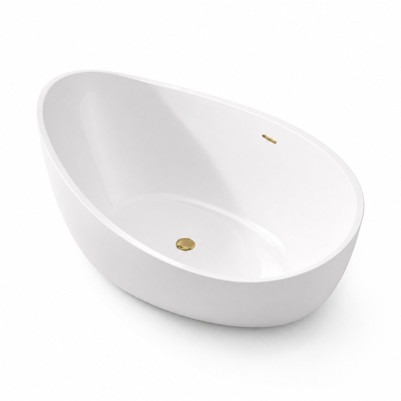 MAIDSTONE Zayden 71 Inch Acrylic Contemporary Freestanding Tub