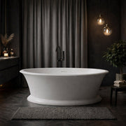 MAIDSTONE Julian 67 Inch Acrylic Double Ended Pedestal Tub