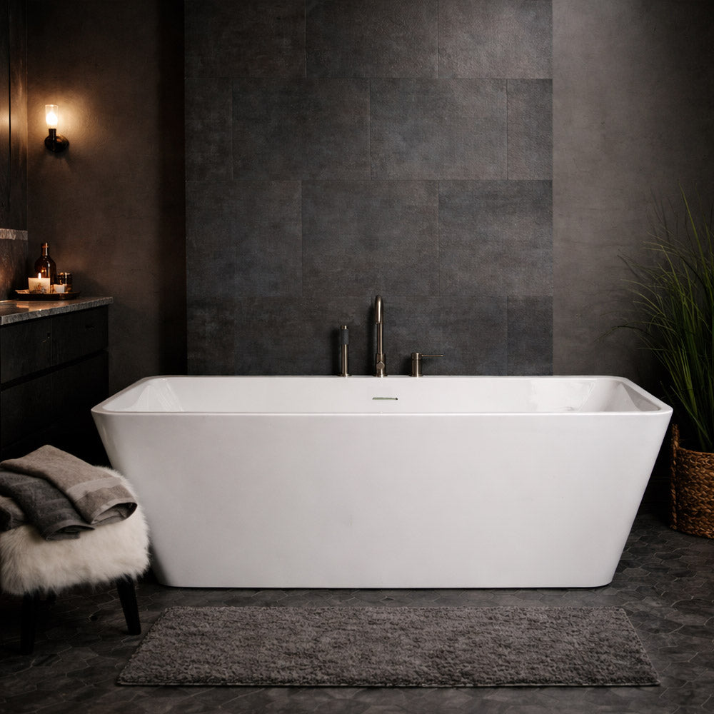 Maidstone Tiberius Acrylic Double Ended Freestanding Bathtub and Faucet Package