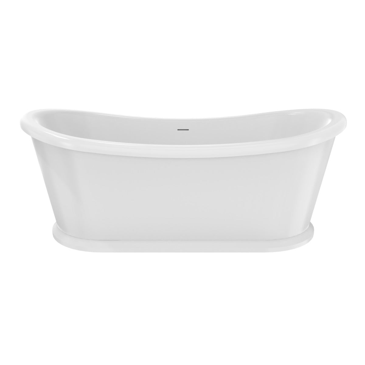 MAIDSTONE Deleanna II 69 Inch Acrylic Double Slipper Freestanding Tub