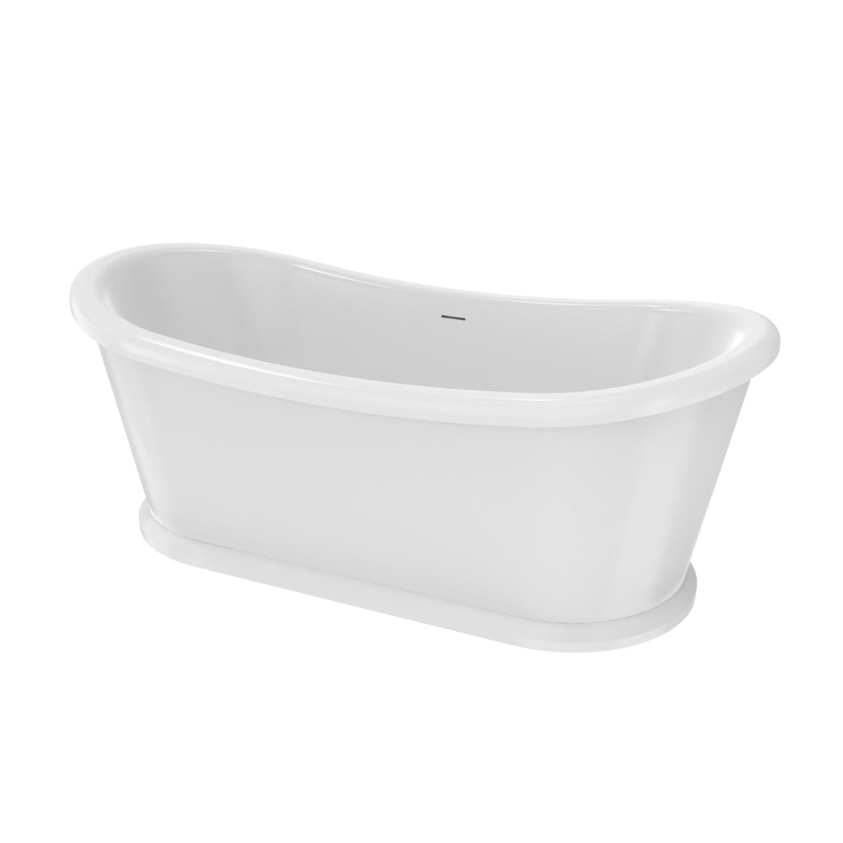 MAIDSTONE Deleanna II 69 Inch Acrylic Double Slipper Freestanding Tub