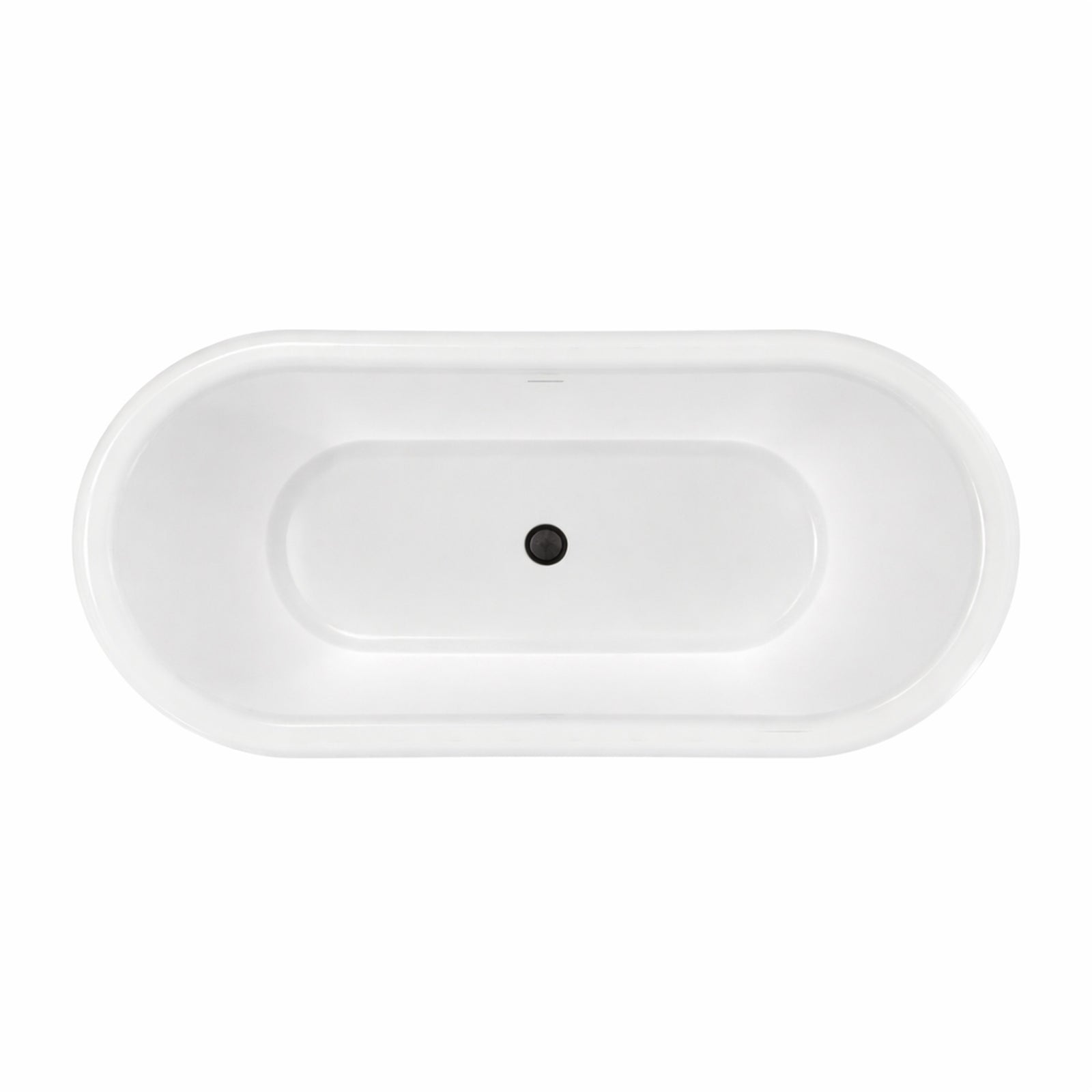 MAIDSTONE Deleanna II 69 Inch Acrylic Double Slipper Freestanding Tub