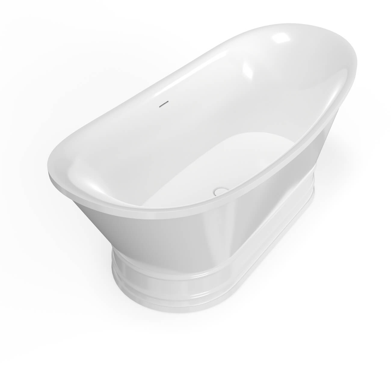 Maidstone Lenix 69-In Acrylic Double Slipper Soaking Tub