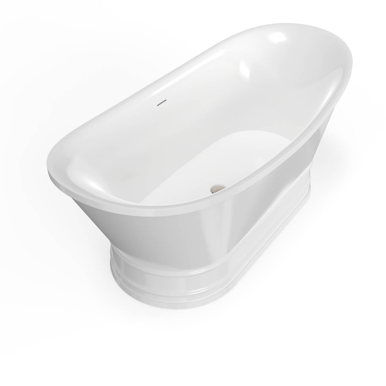 Maidstone Lenix 69-In Acrylic Double Slipper Soaking Tub