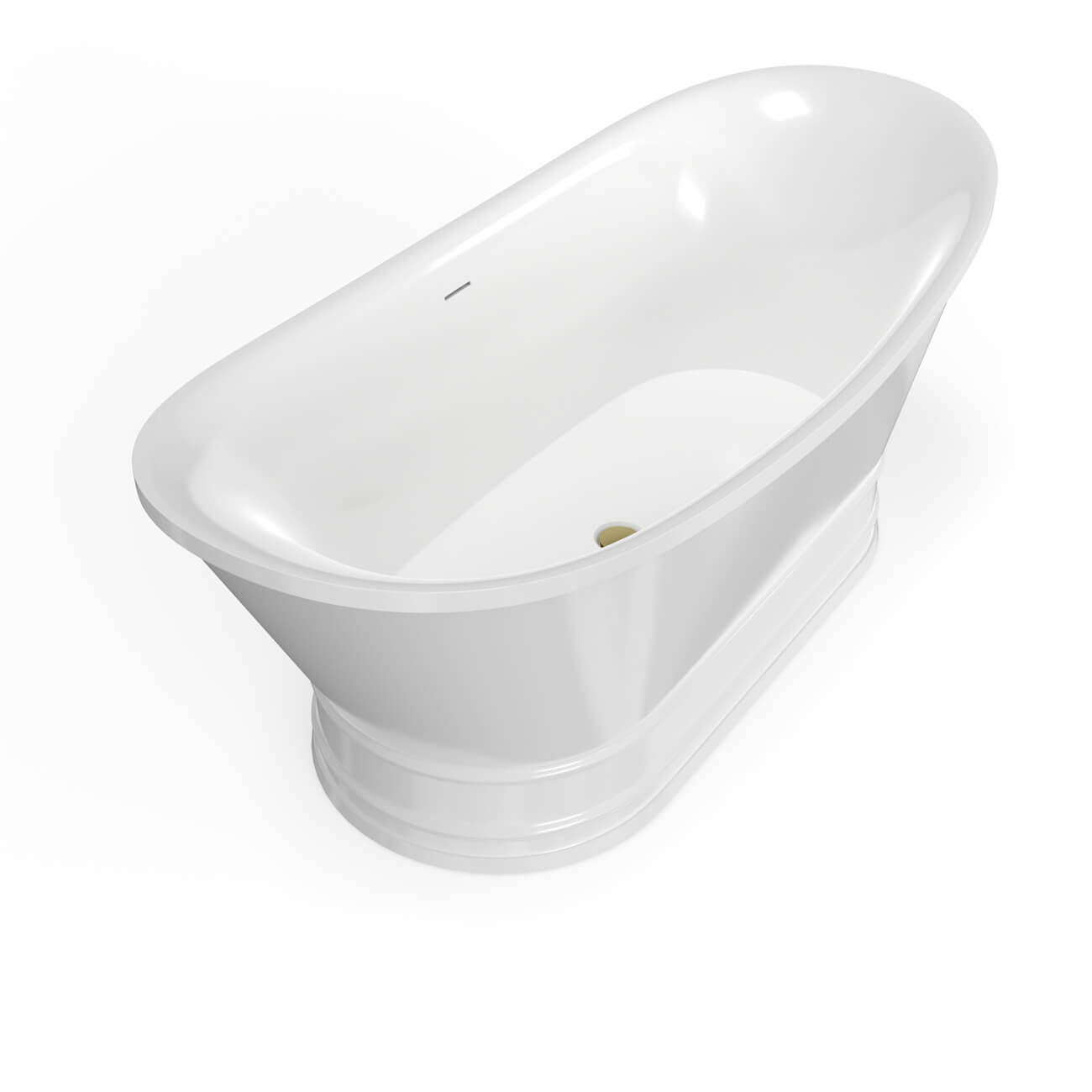 Maidstone Lenix 69-In Acrylic Double Slipper Soaking Tub