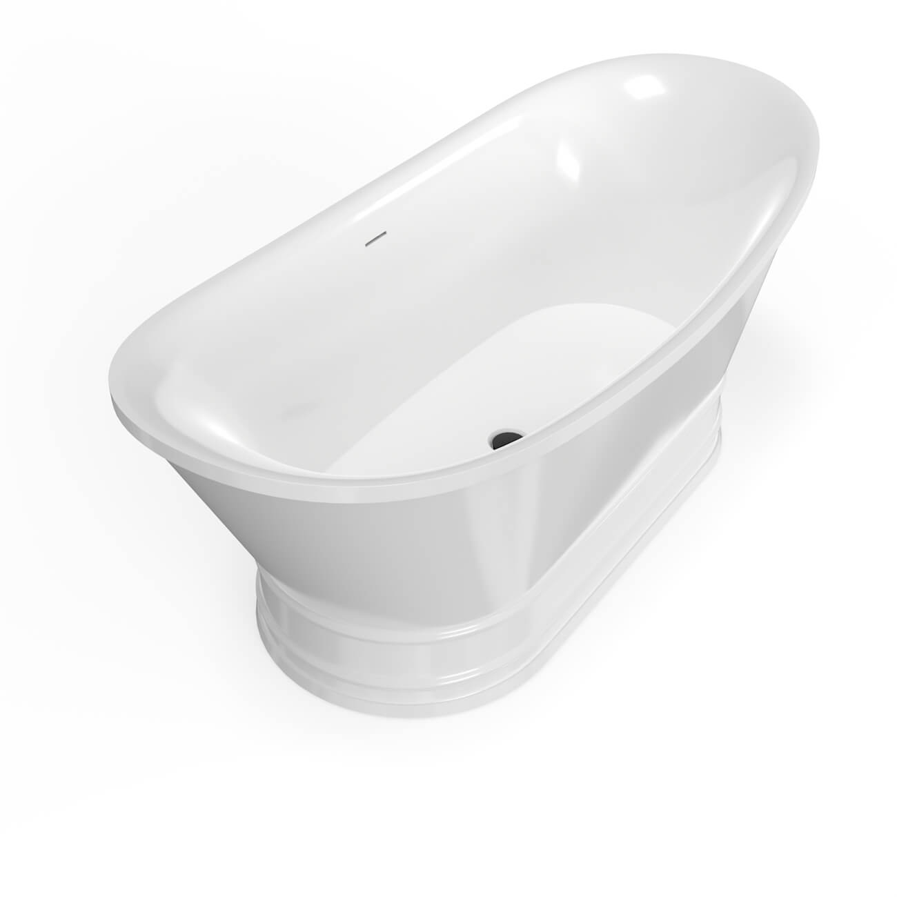 Maidstone Lenix 69-In Acrylic Double Slipper Soaking Tub